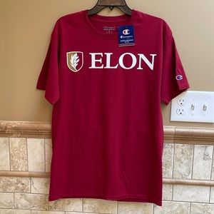 Champion ELON COLLEGE T Shirt, Unisex, Size M, 100% Cotton